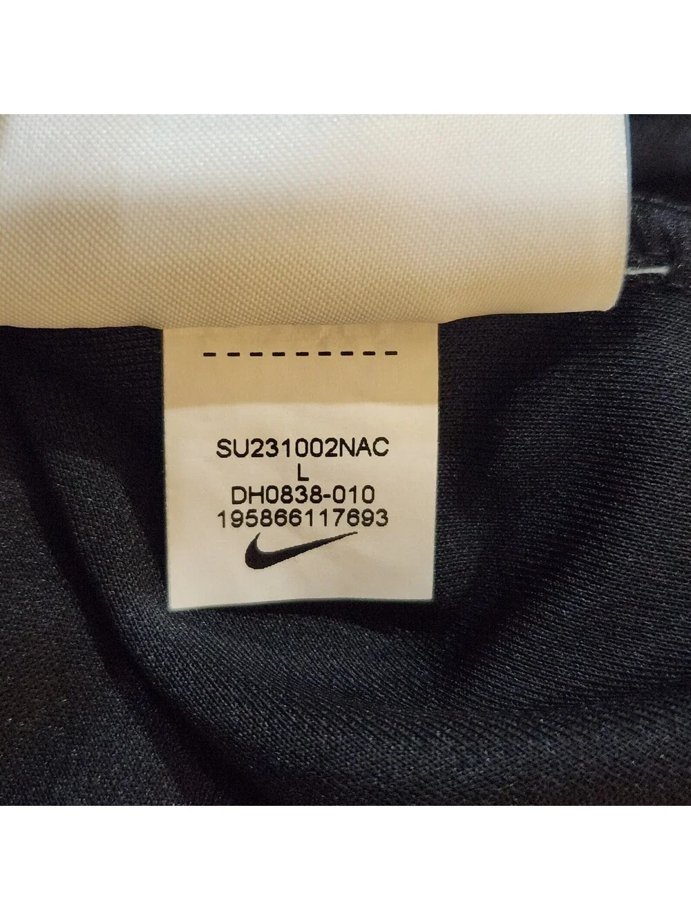 NIKE Dri-FIT Velocity Blade Color Black Golf Polo DH0838-010 Mens Size Large